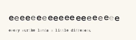 /Typewriter specimen